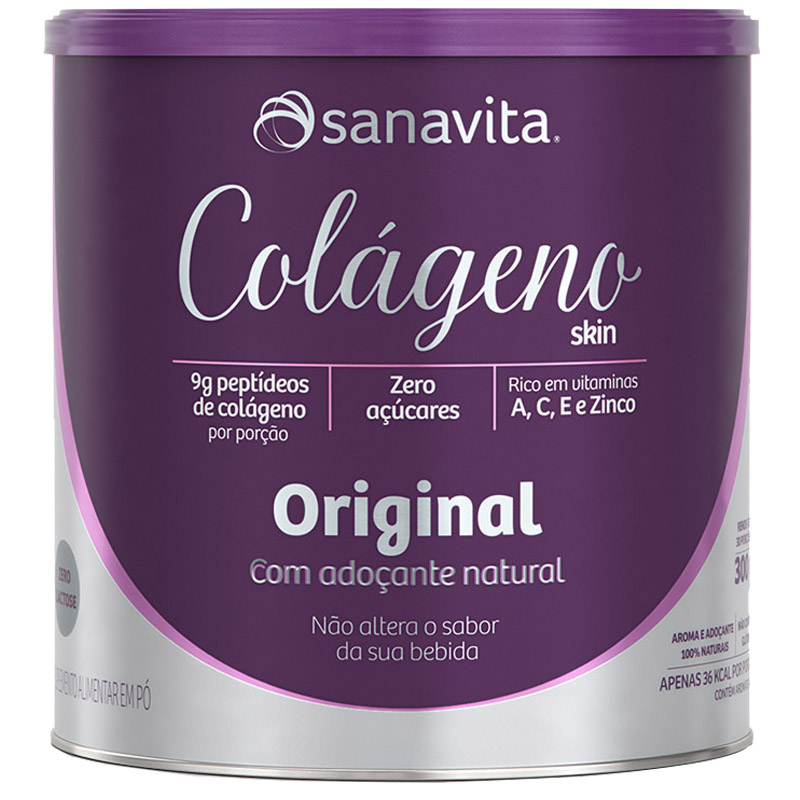 Colágeno Hidrolisado em pó Sanavita 300g Neutro-5 Colágeno Hidrolisado em pó Sanavita 300g Neutro-5